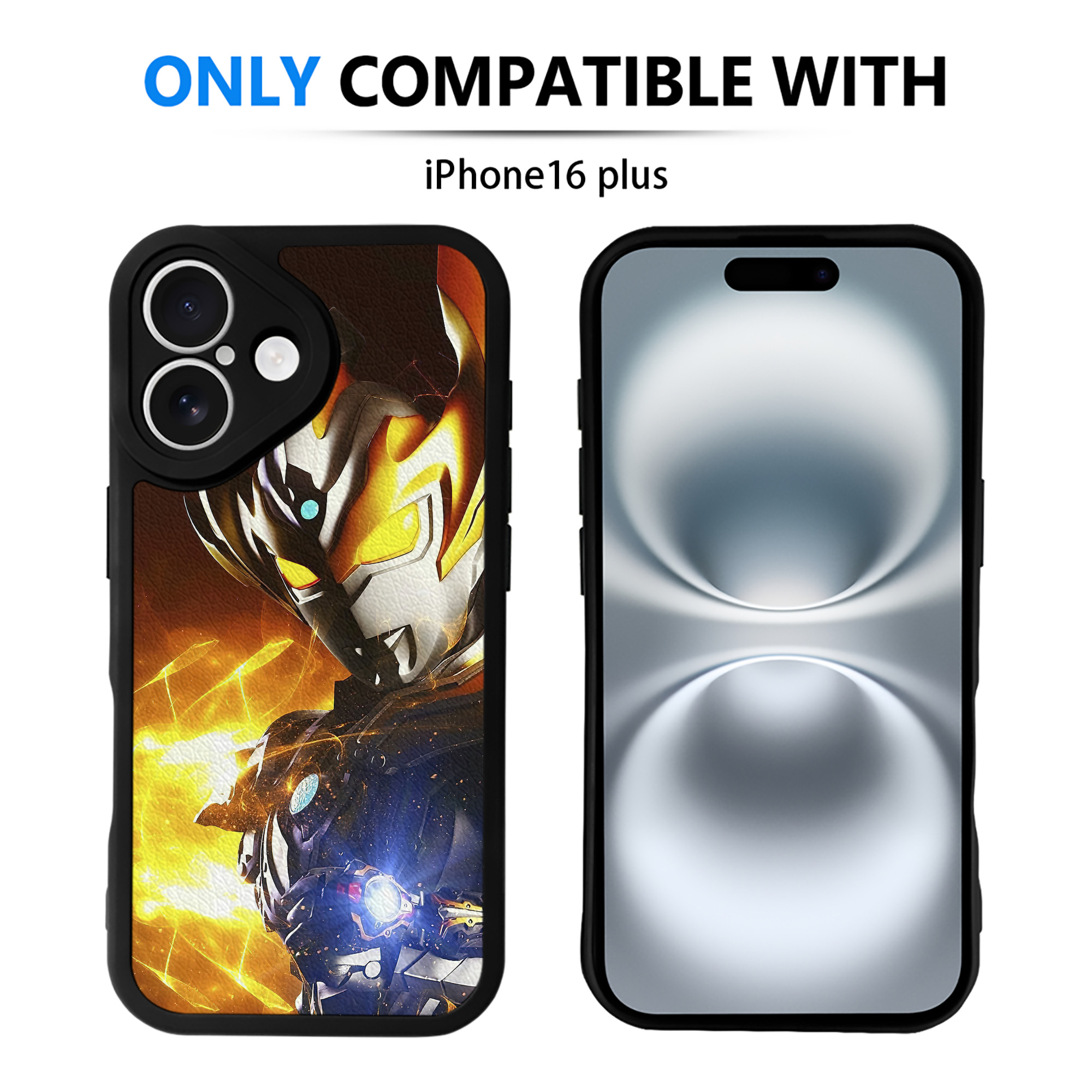 （画像用） ウルトラマン Ultraman 【iPhone 16シリーズ対応】シリコンスマホケース（レザー調） 材質：シリコン